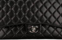 990 Chanel Maxi Flap Black lambskin, silver hardware1-9
