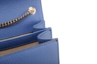 0824. Gucci Interlocking GG Blue Lambskin Leather, Gold Hardware10