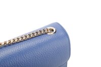 0824. Gucci Interlocking GG Blue Lambskin Leather, Gold Hardware7