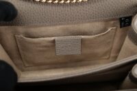 0842. Gucci Interlocking GG Grey Calfskin leather Shoulder bag, Gold Hardware10