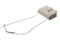 0842. Gucci Interlocking GG Grey Calfskin leather Shoulder bag, Gold Hardware12