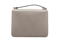 0842. Gucci Interlocking GG Grey Calfskin leather Shoulder bag, Gold Hardware4