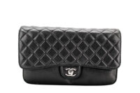 991 Chanel 2011 Black Quilted Lambskin seasonal Flag bag, Sliver Hardwear1-1