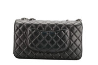 991 Chanel 2011 Black Quilted Lambskin seasonal Flag bag, Sliver Hardwear1-4
