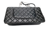 991 Chanel 2011 Black Quilted Lambskin seasonal Flager bag, Sliver Hardwear1-16