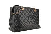 994 Chanel Grand Shopping Tote(GST),Black Caviar leather, gold hardware1-2
