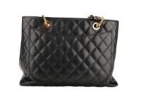994 Chanel Grand Shopping Tote(GST),Black Caviar leather, gold hardware1-4
