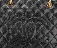 994 Chanel Grand Shopping Tote(GST),Black Caviar leather, gold hardware1-6