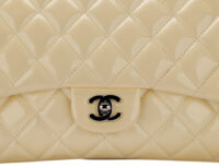0402 Chanel Classic Single Flap White Patent Leather, Sliver Hardward5