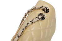 0402 Chanel Classic Single Flap White Patent Leather, Sliver Hardward6