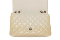 0402 Chanel Classic Single Flap White Patent Leather, Sliver Hardward7
