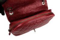 0997 Chanel Easy Flap Burgundy Caviar,Antique Silver Hardware13
