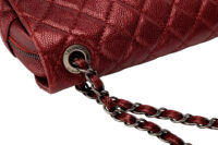 0997 Chanel Easy Flap Burgundy Caviar,Antique Silver Hardware18