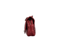 0997 Chanel Easy Flap Burgundy Caviar,Antique Silver Hardware5