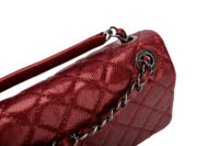 0997 Chanel Easy Flap Burgundy Caviar,Antique Silver Hardware8