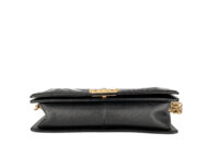 1002 Chanel Boy Chevron Black bag, Gold Hardware_6