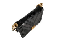 1002 Chanel Boy Chevron Black bag, Gold Hardware_9